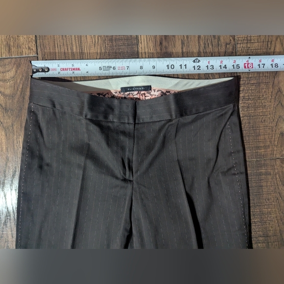 Elie Tahari Women's Long Sleeved Collared Lined Two Piece Pant Suit Brown Size 8 - Picture 11 of 16